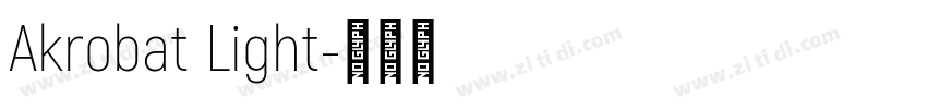 Akrobat Light字体转换